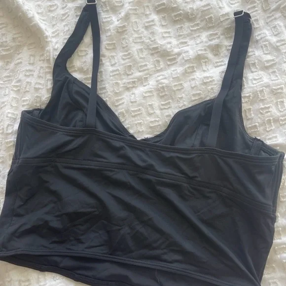 Hollister Gilly Hicks Black Crop Top Corset Bustier Goth Dk Coquette Y2K small - Picture 3 of 3